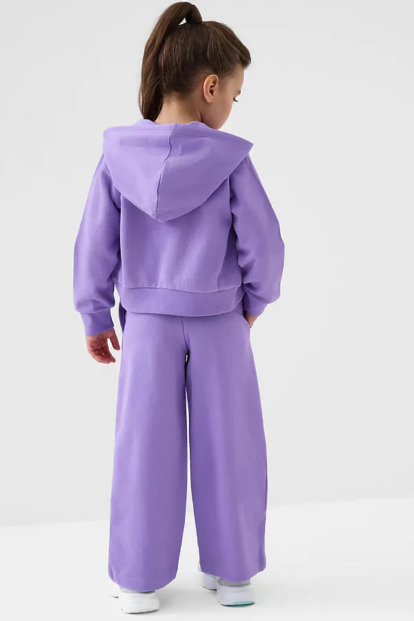 Брюки трикотажные для девочек PLAYTODAY, сиреневый - фото 2