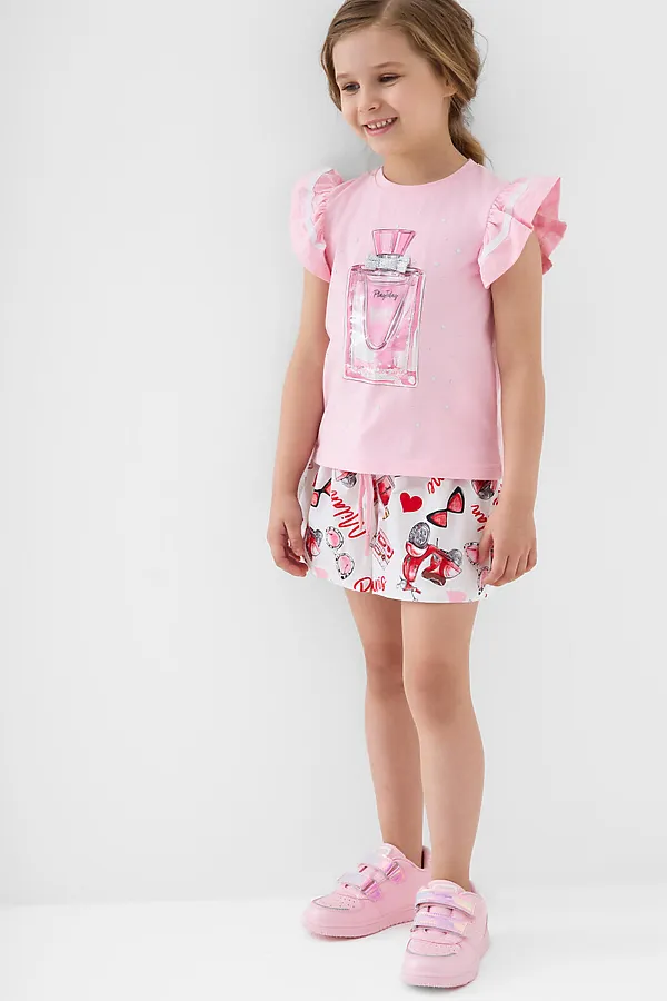 Детская футболка для девочки PLAYTODAY, светло-розовый - фото 2