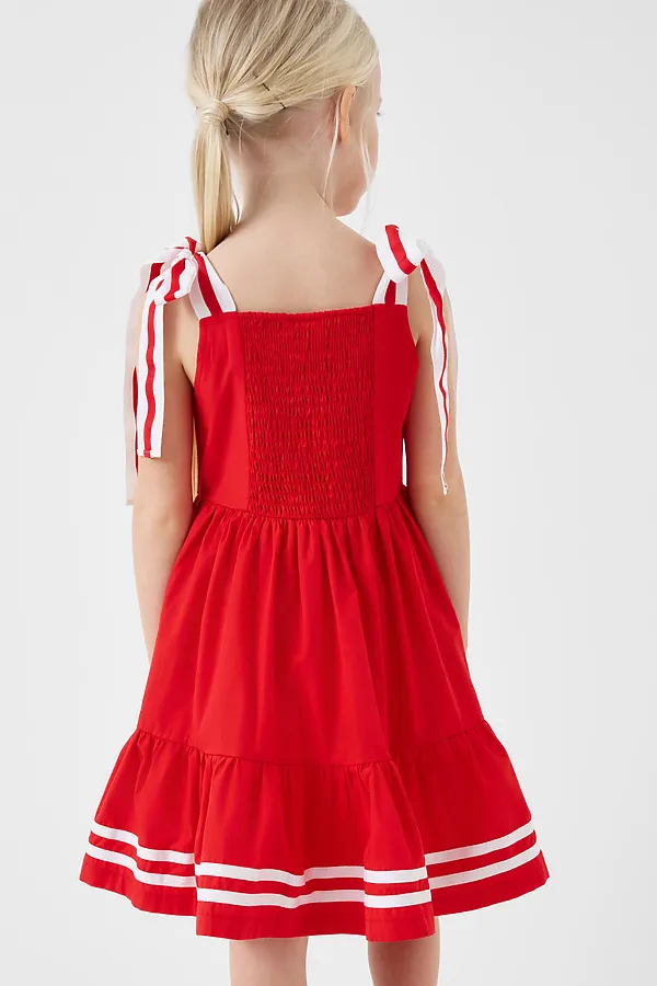 Сарафан текстильный для девочек PLAYTODAY, белый,красный - фото 2