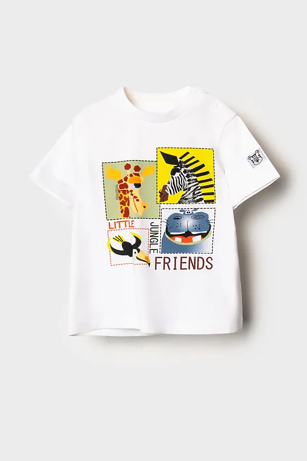 Джемпер детский трикотажный для мальчиков (футболка) PLAYTODAY, белый - фото 2