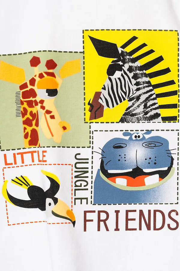 Джемпер детский трикотажный для мальчиков (футболка) PLAYTODAY, белый - фото 2