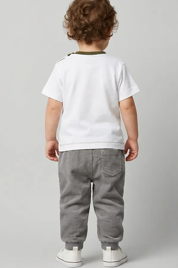 Джемпер детский трикотажный для мальчиков (футболка) PLAYTODAY, белый - фото 2