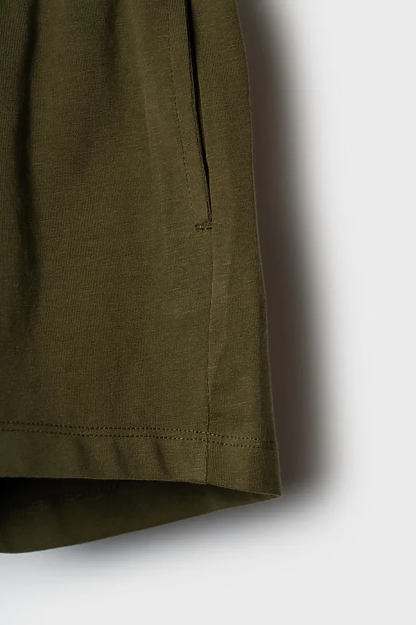 Комплект детский трикотажный для мальчиков: джемпер (футболка), шорты PLAYTODAY, белый,темно-зеленый,светло-зеленый - фото 2