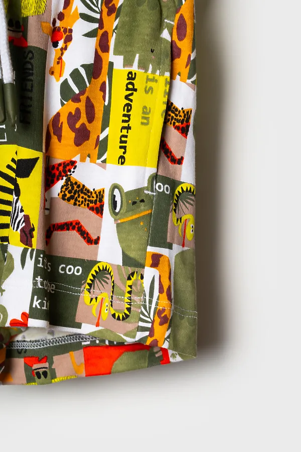 Комплект детский трикотажный для мальчиков: джемпер (футболка), шорты PLAYTODAY, разноцветный - фото 2