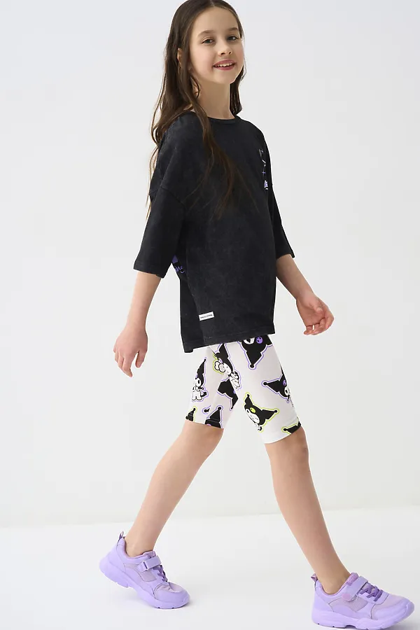 Фуфайка трикотажная для девочек (футболка) PLAYTODAY, черный - фото 2