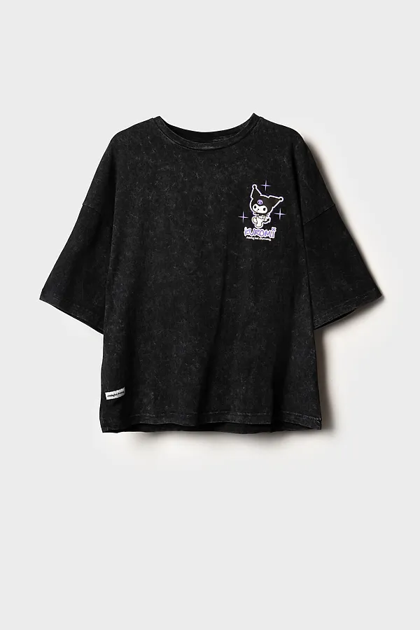 Фуфайка трикотажная для девочек (футболка) PLAYTODAY, черный - фото 2