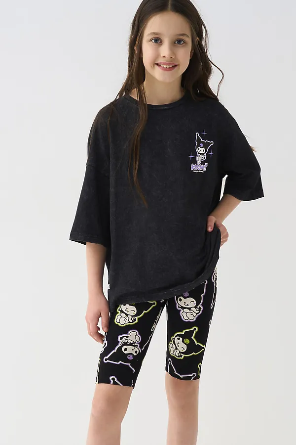 Брюки трикотажные для девочек (легинсы укороченные), 2 пары в комплекте PLAYTODAY, разноцветный - фото 2