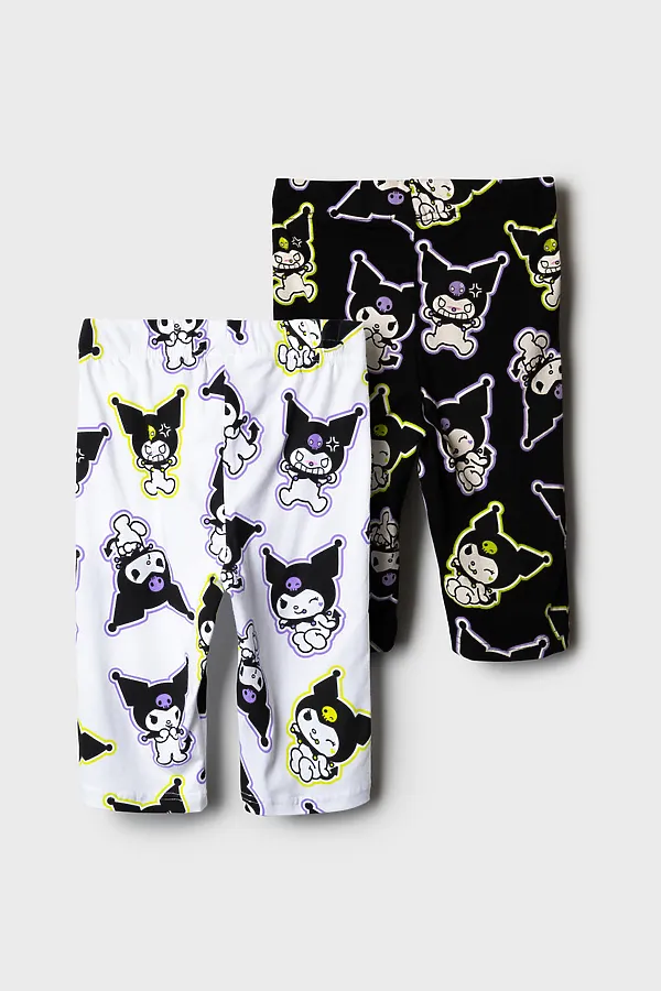 Брюки трикотажные для девочек (легинсы укороченные), 2 пары в комплекте PLAYTODAY, разноцветный - фото 2