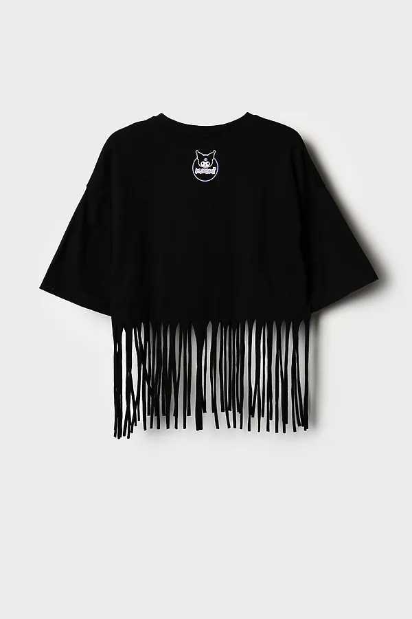 Джемпер трикотажный для девочек (футболка) PLAYTODAY, черный - фото 2