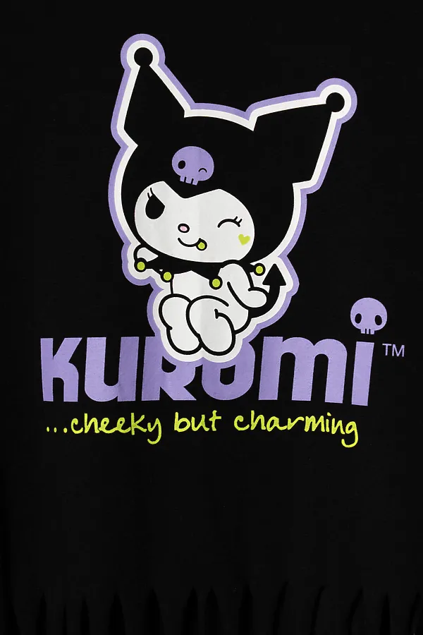 Джемпер трикотажный для девочек (футболка) PLAYTODAY, черный - фото 2