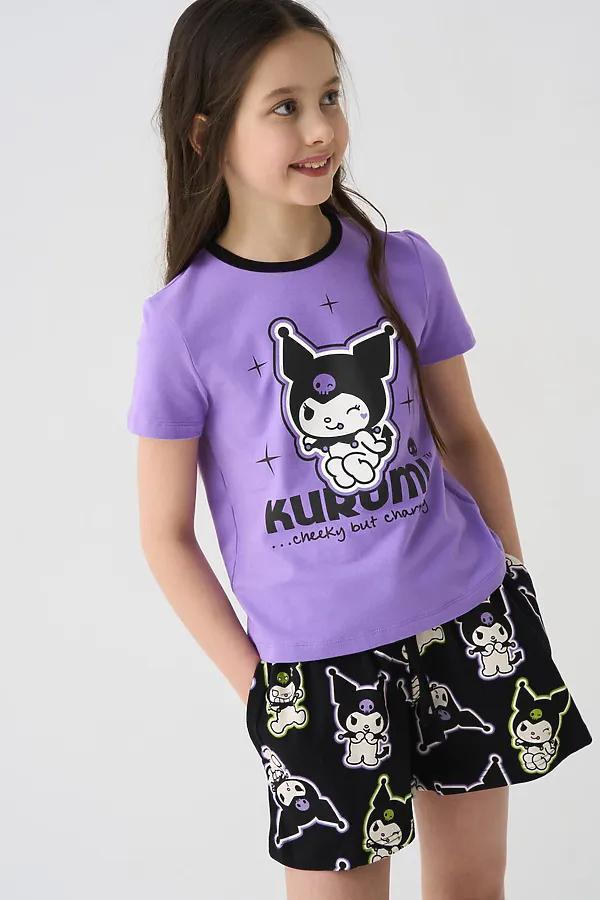 Шорты трикотажные для девочек PLAYTODAY, разноцветный - фото 2