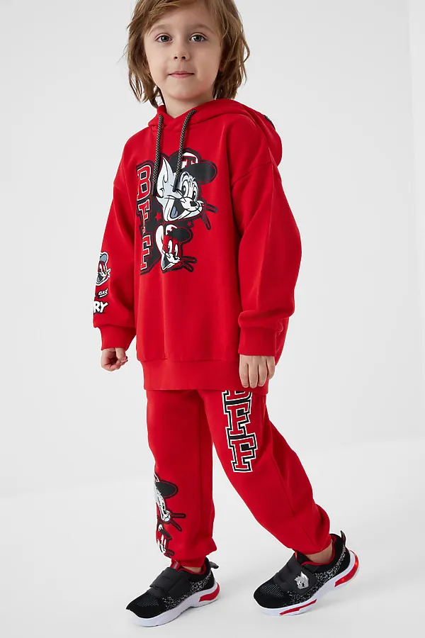 Комплект трикотажный для мальчиков: толстовка, брюки PLAYTODAY, красный - фото 2