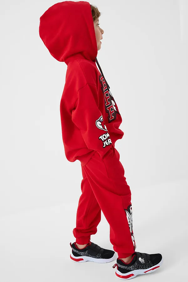 Комплект трикотажный для мальчиков: толстовка, брюки PLAYTODAY, красный - фото 2