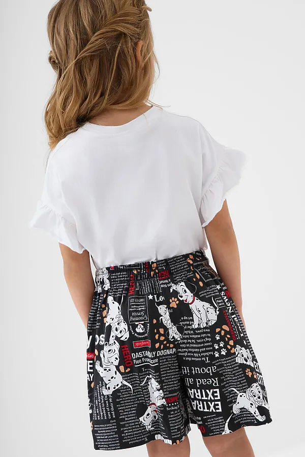 Комплект для девочек: джемпер трикотажный (футболка), шорты текстильные PLAYTODAY, разноцветный - фото 2