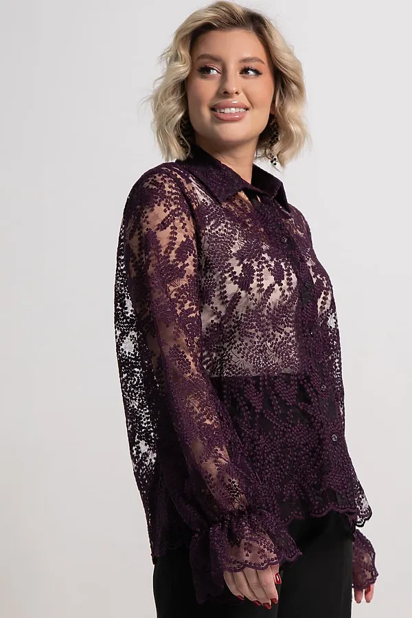 Блуза Изысканная LADY TAIGA, фиолетовая - фото 2