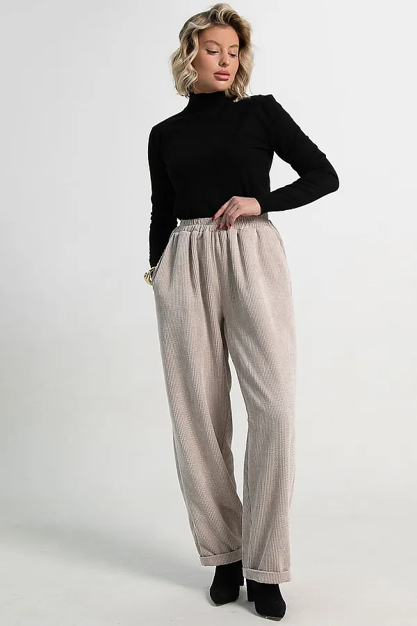 Брюки Городской ритм LADY TAIGA, молочные - фото 2