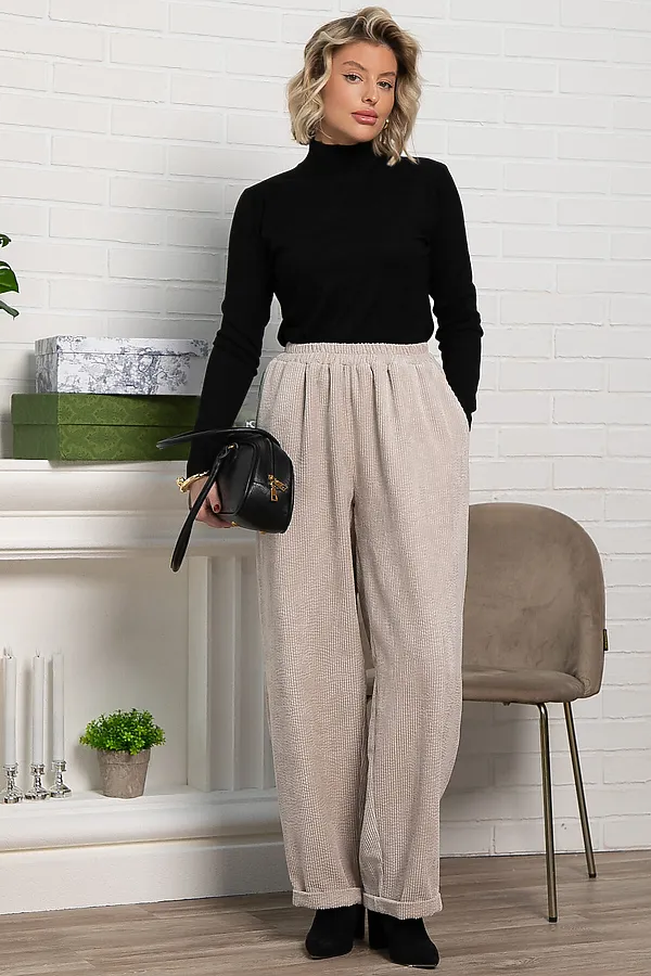 Брюки Городской ритм LADY TAIGA, молочные - фото 2