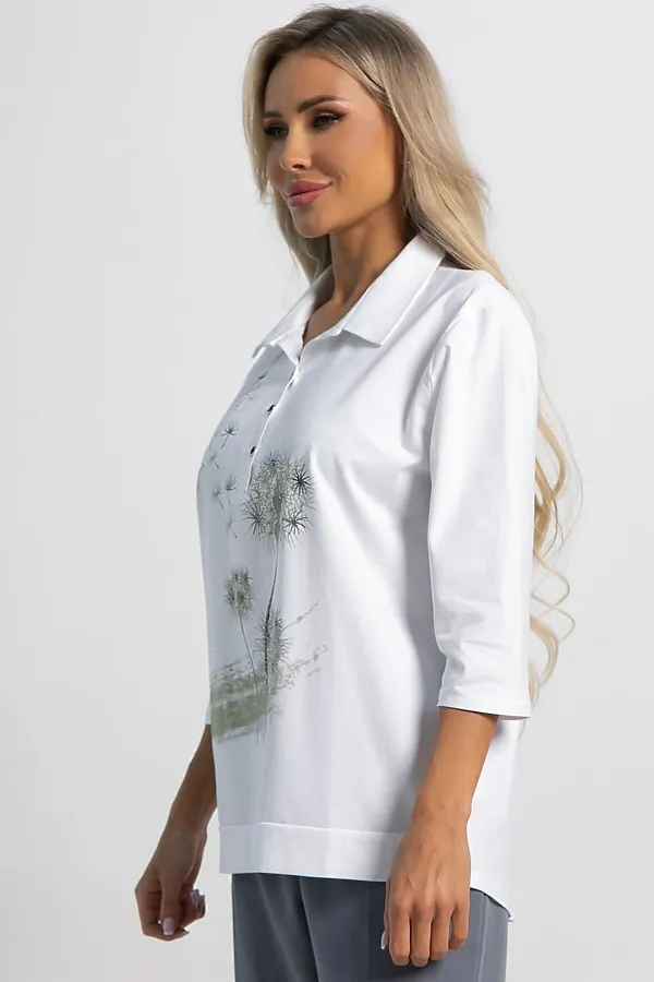 Блуза Сны луговых эльфов LADY TAIGA, белая - фото 2