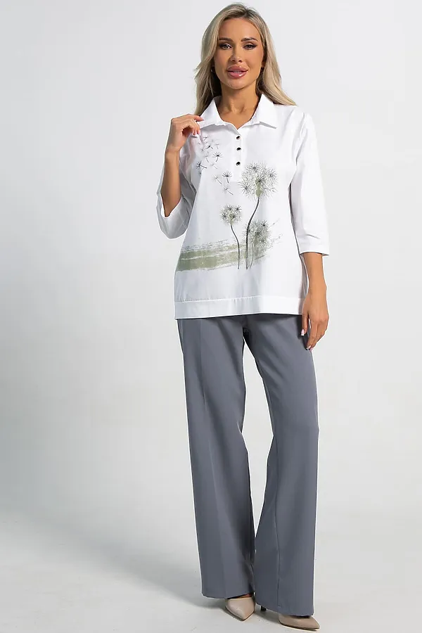 Блуза Сны луговых эльфов LADY TAIGA, белая - фото 2