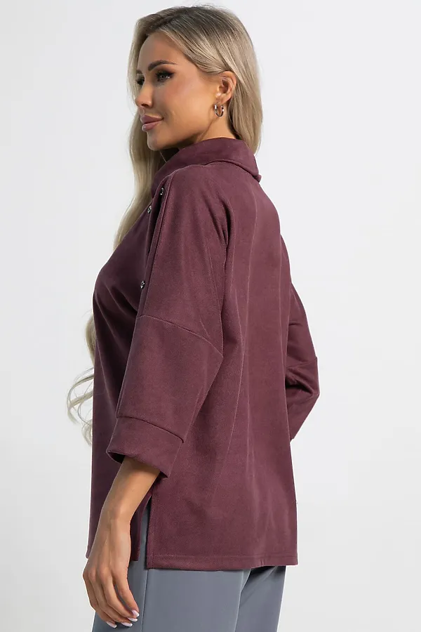 Джемпер Темп города LADY TAIGA, ягодный - фото 2