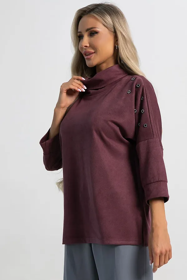 Джемпер Темп города LADY TAIGA, ягодный - фото 2