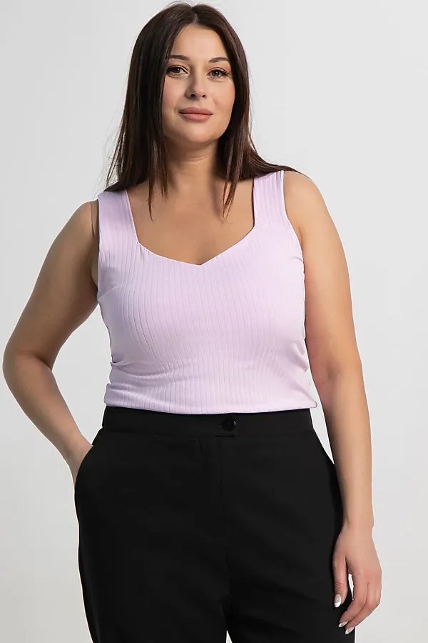 65% вискоза, 30% полиэстер, 5% эластан LADY TAIGA, лиловый - фото 2