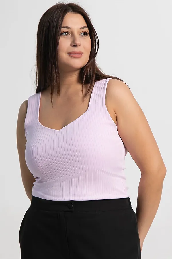 65% вискоза, 30% полиэстер, 5% эластан LADY TAIGA, лиловый - фото 2