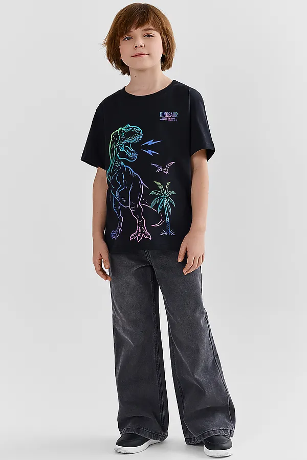 Футболка для мальчиков MARK FORMELLE, черный +печать7 - фото 2