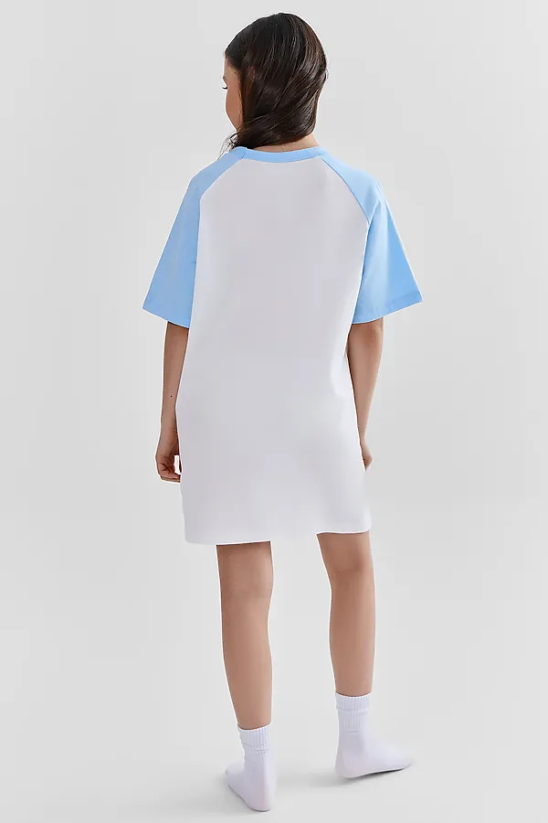 Сорочка ночная для девочек MARK FORMELLE, белый +печать - фото 2