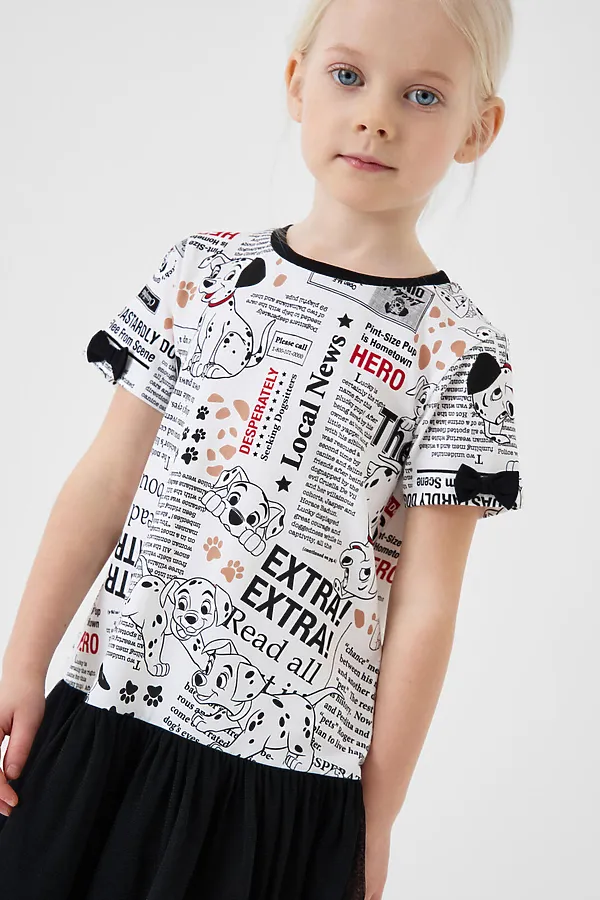 Платье трикотажное для девочек PLAYTODAY, разноцветный - фото 2