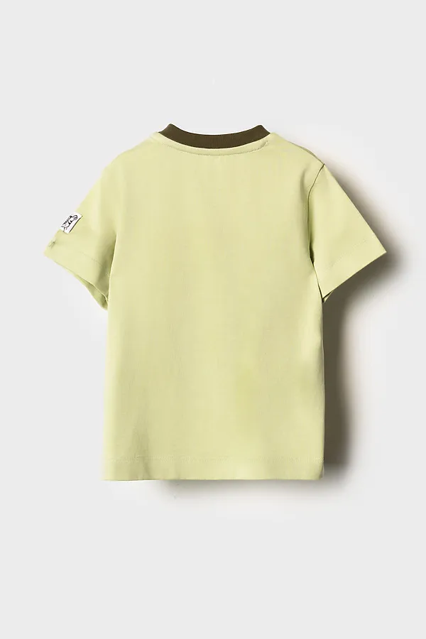Джемпер детский трикотажный для мальчиков (футболка) PLAYTODAY, светло-зеленый - фото 2