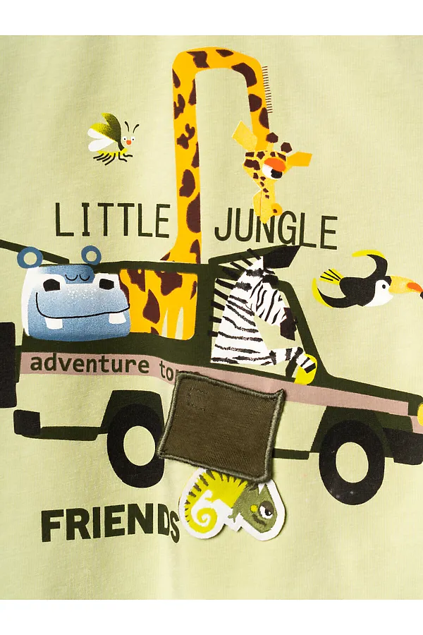 Джемпер детский трикотажный для мальчиков (футболка) PLAYTODAY, светло-зеленый - фото 2