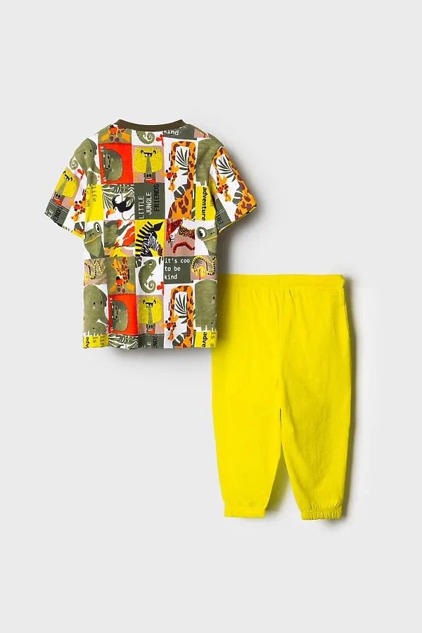 Комплект детский трикотажный для мальчиков: джемпер (футболка), брюки PLAYTODAY, разноцветный - фото 2