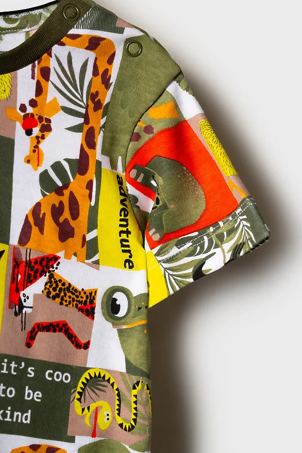 Комплект детский трикотажный для мальчиков: джемпер (футболка), брюки PLAYTODAY, разноцветный - фото 2