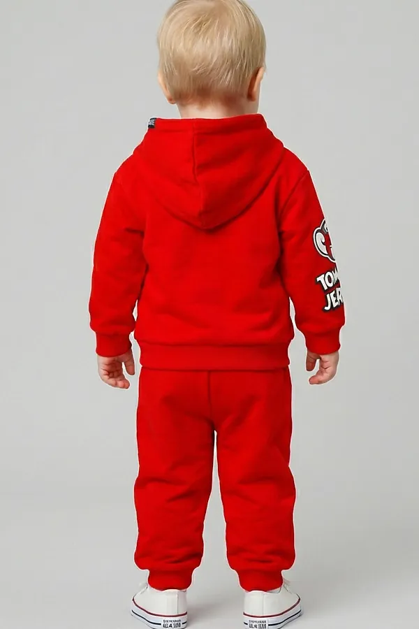 Комплект детский трикотажный для мальчиков: толстовка, брюки PLAYTODAY, красный - фото 2