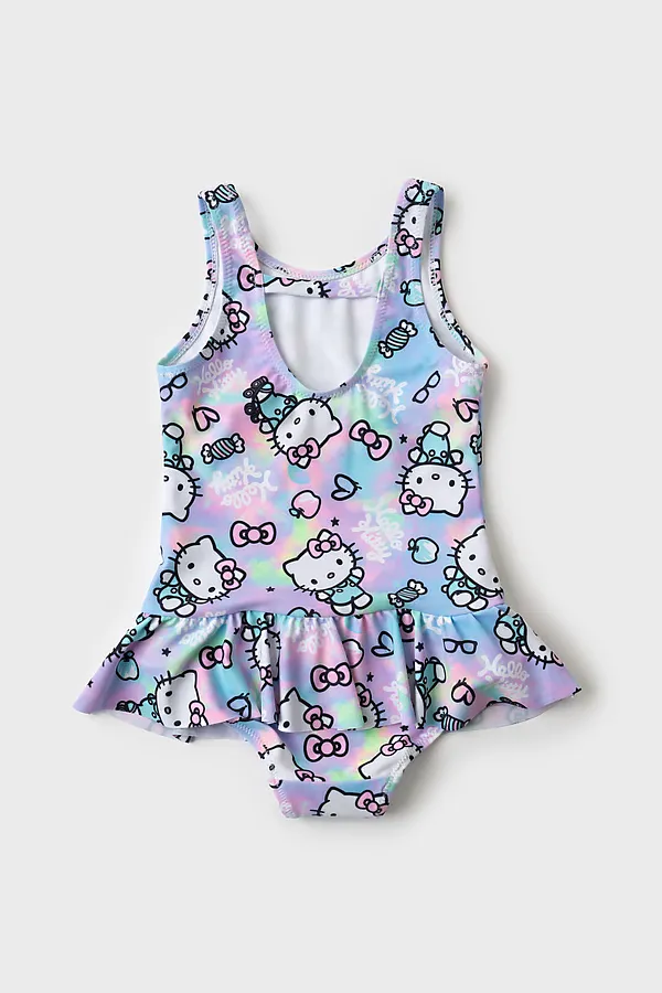 Купальник трикотажный для девочек PLAYTODAY, разноцветный - фото 2