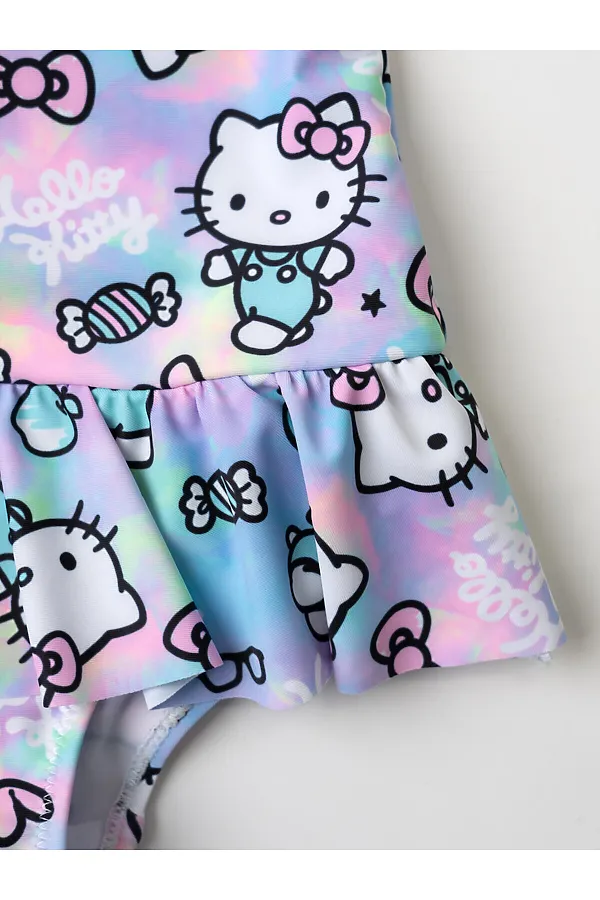 Купальник трикотажный для девочек PLAYTODAY, разноцветный - фото 2