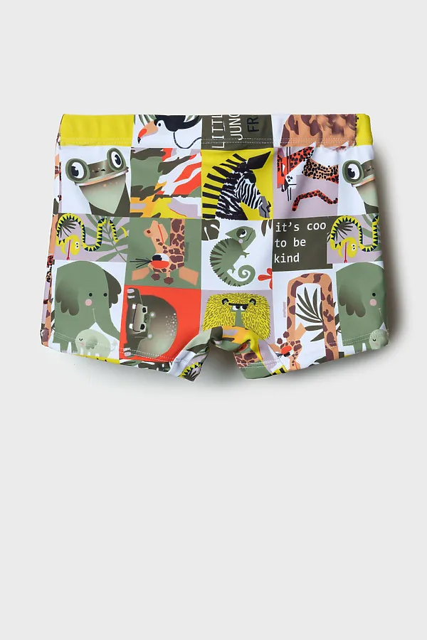 Плавки-шорты трикотажные для мальчиков, средней длины PLAYTODAY, разноцветный - фото 2