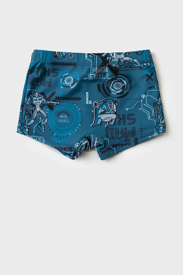 Плавки-шорты трикотажные для мальчиков, короткие PLAYTODAY, разноцветный - фото 2