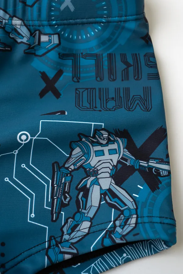 Плавки-шорты трикотажные для мальчиков, короткие PLAYTODAY, разноцветный - фото 2