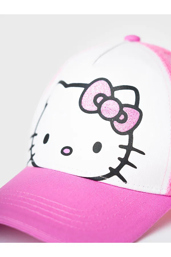 Кепка текстильная для девочек PLAYTODAY, белый,лиловый - фото 2