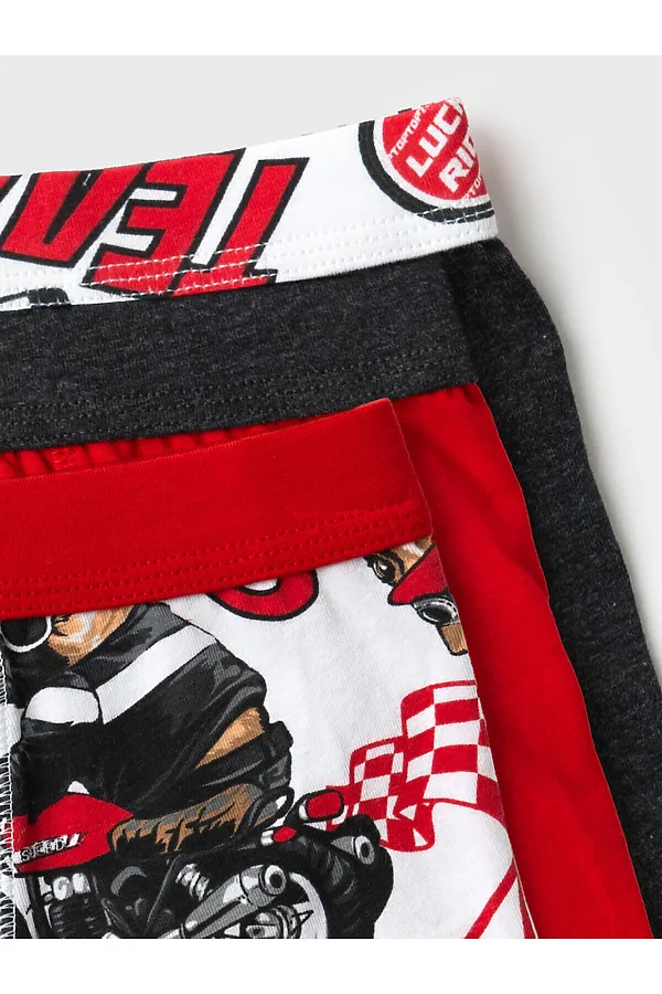 Трусы трикотажные для мальчиков - боксеры, 3 шт в комплекте PLAYTODAY, красный,черный,белый - фото 2