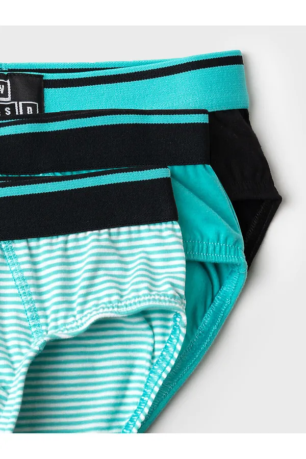 Трусы трикотажные для мальчиков - брифы, 3 шт в комплекте PLAYTODAY, бирюзовый,черный,белый - фото 2