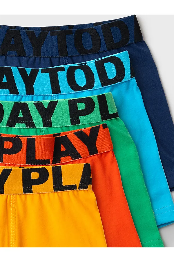 Трусы трикотажные для мальчиков - боксеры, 5 шт в комплекте PLAYTODAY, разноцветный - фото 2