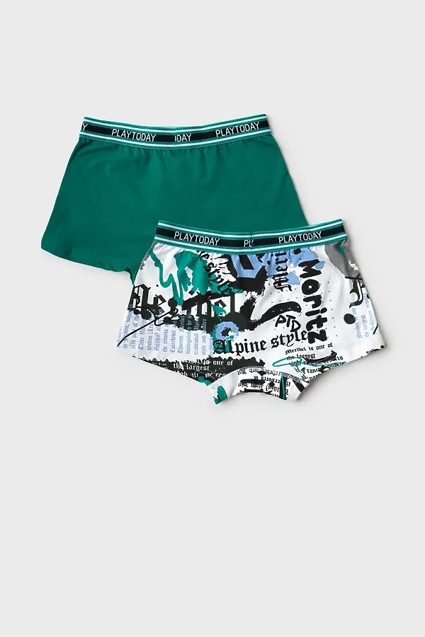 Трусы трикотажные для мальчиков - боксеры, 2 шт в комплекте PLAYTODAY, разноцветный - фото 2