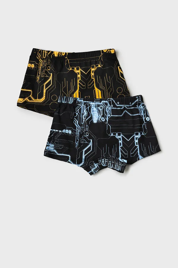 Трусы трикотажные для мальчиков - боксеры, 2 шт в комплекте PLAYTODAY, разноцветный - фото 2