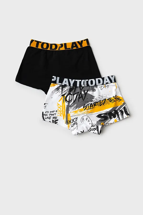 Трусы трикотажные для мальчиков - боксеры, 2 шт в комплекте PLAYTODAY, разноцветный - фото 2