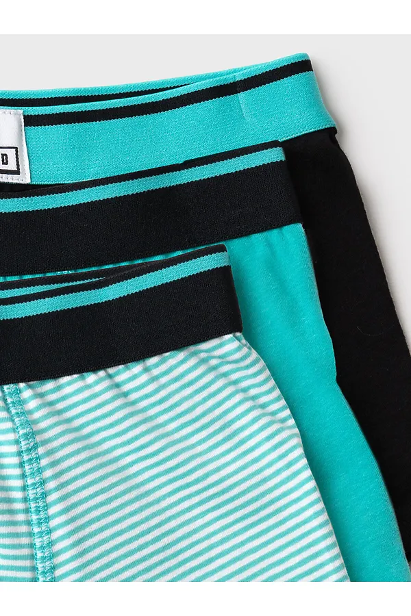 Трусы трикотажные для мальчиков - боксеры, 3 шт в комплекте PLAYTODAY, черный,бирюзовый,белый - фото 2