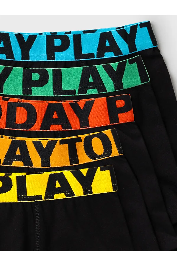 Трусы трикотажные для мальчиков - боксеры, 5 шт в комплекте PLAYTODAY, черный - фото 2