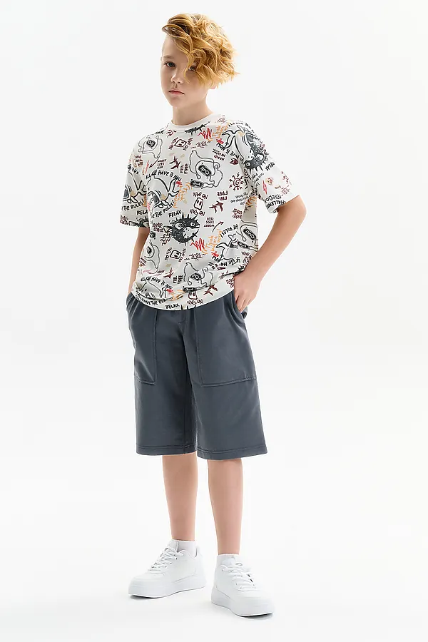 Шорты для мальчика PELICAN, серый - фото 2